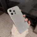 Silver glitter phone case variant showcase, sparkling protective back cover for iPhone models. - iPhone 17 Pro Max / Silver