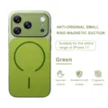 Funda de teléfono magnética de cuero PU verde vista detallada para el iPhone 17. - Verde