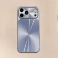 Funda protectora colorida con textura CD y diseño anticaída integral para el teléfono móvil. - 18 Pro Max / Azul glaciar