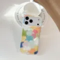 Transparant magnetisch telefoonhoesje met kleurrijke schelptextuur en kunstdesign voor iPhone. - Voor iPhone 16 / Graffiti Schelp Paars Oranje Blauw