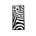 Zebra Pattern Square Phone Case Black and White Protective Cover Trendy Case Variant - Square Zebra Pattern / iPhone16