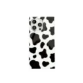 Square cow print phone case for iPhone, trendy black and white pattern protective back cover - Square Cow Pattern / iPhone16