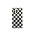 Black and white checkerboard phone case square edge protective cover for iPhone models. - Square Checkerboard / iPhone16