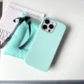 Minimalist mint green leather texture phone case compatible with iPhone Pro series stylish. - For 13Pro / MX Electroplated Lens Faux Leather Mint Green
