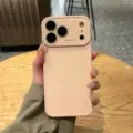 Minimalist solid color frosted magnetic phone case compatible with iPhone, wireless charging - For iPhone 14 Pro Max / Pink