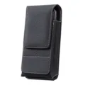 Universal leather texture and oxford cloth phone waist pouch for smartphone securely. - 5.0 Inch / Black