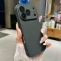 Black woven texture phone case with camera lens protector and metal buttons for iPhone. - 13pro / Black
