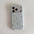 Ins Korean style colorful star printed soft phone case compatible with iPhone - Back Cover / iPhone 17/18 / Blue Base_Single Case
