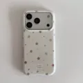 Cute Ins style colorful small stars phone case for iPhone, white soft protective back cover. - Back Cover / iPhone 17/18 / White Base_Single Case