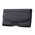 Funda de cuero PU negro para telefono movil de hombre, vista detallada del estuche. - 5.0 Pulgadas / Negro