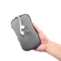 Bolsa de teléfono universal de tela elástica gris con cremallera y diseño de mano portátil. - 4.7-5.4 Pulgadas / Gris