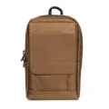 Durable brown tactical phone pouch, high-quality oxford cloth waist bag with secure flap. - Brown / Universal 6.5 Inch (And Below)