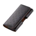 Fundas de cuero negro protector horizontal con textura para movil iPhone 13 elegante - 4g (3.5 Pulgadas) / Negro