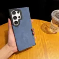 Funda de teléfono de cuero gamuza retro de negocios para Samsung S24 Ultra S25 magnética - Galaxy S25 / Azul