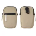 Mini borsa a tracolla multifunzione, resistente borsa kaki in tessuto con zip e moschettone. - Universale Entro 7,2 Pollici / Grigio chiaro