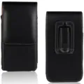 Funda de cuero negro vertical para teléfono con clip de cinturón, riñonera duradera. - 4.7 Pulgadas Universal / Adecuado para iPhone 6 e iPhone 7 / Negro
