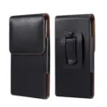 Étui de téléphone vertical en cuir PU noir avec clip de ceinture pour usage quotidien. - Compatible avec Samsung s21ultra / Noir