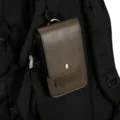 Custodia da cintura per cellulare in pelle marrone da uomo a doppio scomparto pratico. - Stile Verde Piccolo / Per Telefoni da 4.7-5.5 Pollici