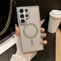 Matte magnetic phone case compatible with Samsung Galaxy Ultra, frosted protective cover. - Gray / S26 Ultra