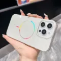 Glitter phone case with magnetic ring for iPhone 17 Pro Max, luxury sparkly IMD back cover. - For iPhone 17 / White