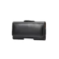 Etui de téléphone horizontal en cuir noir grain litchi pochette ceinture détail coque - 4,0 Pouces / Noir