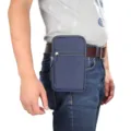 Marsupio Tattico Uomo Borsa da Cintura Multi-tasca per Telefono Cellulare Blu Scuro - Blu