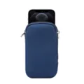 Blauwe elastische stoffen ritssluiting telefoon tasje, duurzame smartphone beschermhoes. - Saffierblauw / 4.7-5.4 Inch