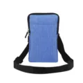 Blaue vertikale Handytasche Umhängetasche mit schwarzem Gurt für den täglichen Gebrauch. - Universal 6.7 6.9 Zoll / Blau