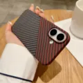 Stylish red and grey diagonal stripe hard phone case for daily protection and great look. - Black Red Color Block