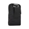 Universal black canvas phone holster waist pouch with carabiner and belt loop for outdoor daily use. - 6.0 Inch (9x16.5x3cm) / Black
