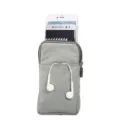 Universal canvas mobile phone waist bag 6.9 inch zipper pouch for daily outdoor sports use. - Gray