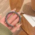 Vintage Chinese style jadeite beaded bracelet with cute pendant for women and best friends. - Gourd Style