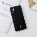 Coque de protection noire elegante avec porte-cartes integre et fonction support. - Noir / REDMI NOTE11 4G