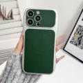 Fundas de móvil con patrón lichi verde y diseño de cintura única para iPhone, estilo. - Compatible con iPhone 17 / Verde