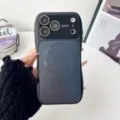 Magnetic shockproof phone case for iPhone with camera protection and metal ring accent - iPhone 17 / Black