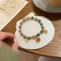Cloisonne enamel beaded bracelet Chinese style vintage fashion jewelry accessory details - Green Style (81629) / Green Series