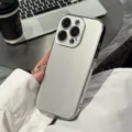 Minimalist electroplated glossy glass phone case for iPhone, full coverage protective cover. - Elegant Silver