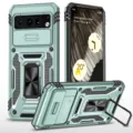 Funda de teléfono verde menta resistente con soporte de anillo para Google Pixel. - Pixel 10 Pro XL / Verde Pino