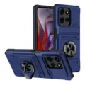 Funda protectora resistente para Motorola con soporte de anillo, ranura para tarjeta y anticaída. - Azul / MOTO G 5G 2025