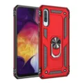 Funda de teléfono de armadura pesada con soporte de anillo roja antichoque protectora. - A91 / Rojo