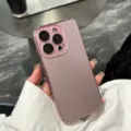 Matte translucent frosted phone case with pink electroplated camera protection design. - Rose Pink / iPhone17promax