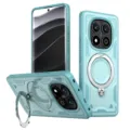 Custodia protettiva per telefono blu chiaro robusta con supporto magnetico e protezione. - blu Tiffany