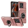 MOTO edge60Pro edge50Fusion funda armadura oro rosa soporte anillo tarjetero - Rosa
