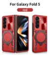 Rote magnetische Schutzhülle mit Ständer und Kameraabdeckung für Samsung Galaxy Fold 5. - Z FOLD4 Links Rechts Falten / China Rot