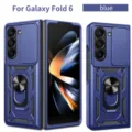 Μπλε προστατευτική θήκη για Samsung Galaxy Z Fold 6 με κάλυμμα κάμερας και βάση. - Για Z FOLD7 / Μπλε