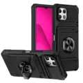 Funda protectora resistente con soporte de anillo y diseño de ranura para tarjetas. - MOTO G 5G 2023 / Negro