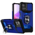 Ανθεκτική θήκη για Moto G με συρόμενο κάλυμμα κάμερας, θήκη καρτών και στήριγμα. - Μπλε / MOTO G 5G 2024