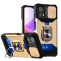 Προστατευτική θήκη τηλεφώνου Motorola με συρόμενο κάλυμμα κάμερας και βάση δαχτυλιδιού - Χρυσό / MOTO G 5G 2024