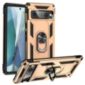 Detalle de funda resistente con soporte de anillo metálico y protección para Google Pixel. - Dorado / Pixel 10 Pro XL