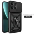 Carcasa protectora robusta para Moto Edge 50 Pro 5G con tapa de cámara y soporte negro. - MOTO edge60Fusion / Negro